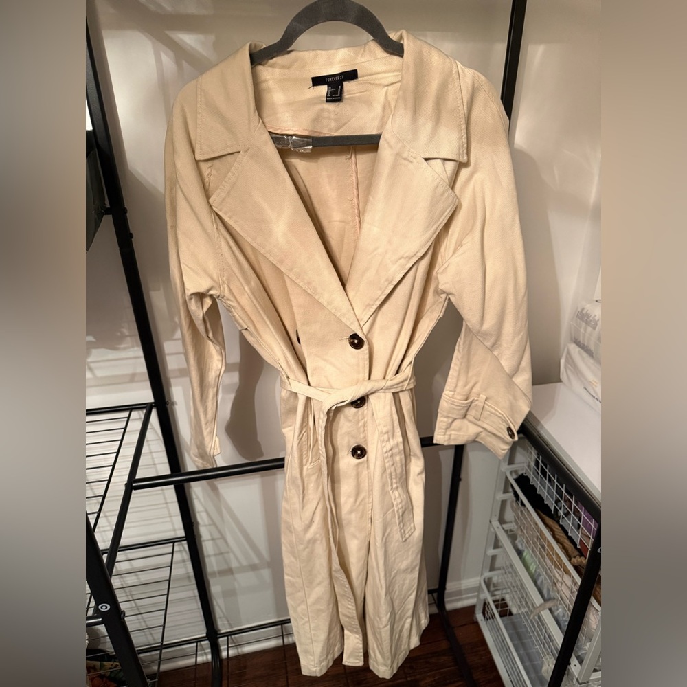 Forever21 Women's denim Trench Coat